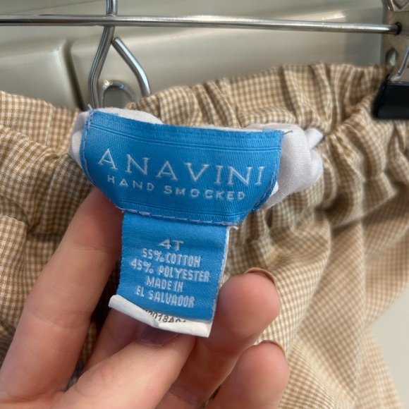 Anavini Hand Smocked Boys 4T khaki elastic waist pants! Excellent condition! - Picture 3 of 4